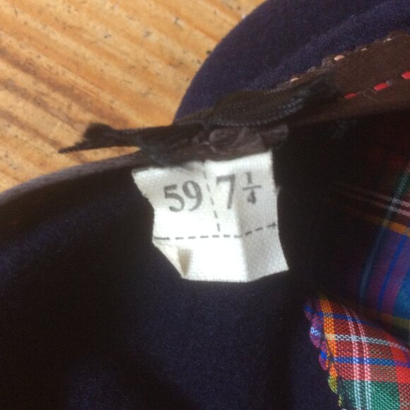 Kangol Anglobasque Navy Beret 100% Pure Virgin Wool England Cap Size 59 | 7 1/4 - Picture 4 of 5